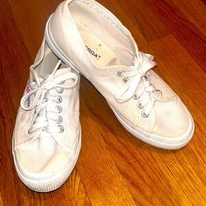 Superga ladies size 8 / 39 white sneakers